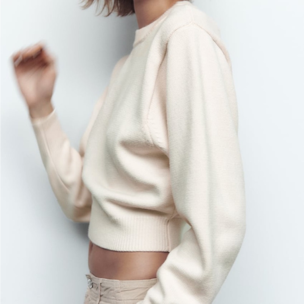 Zara Crop Knit Sweater - Picture 5 of 8